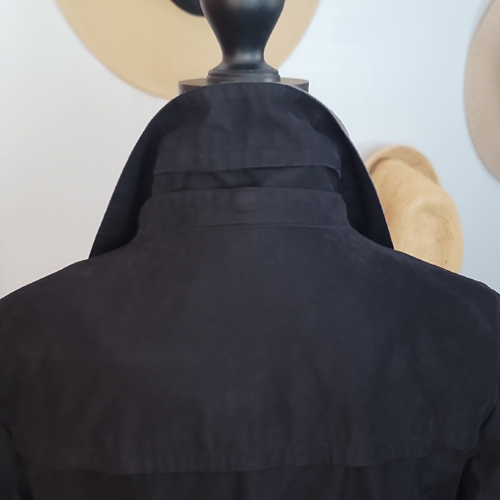 Jones New York Black Trench Coat with Belt - Picture 9 of 14